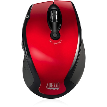 Adesso Publishing Adesso 2.4Ghz Wireless Ergonomic Optical Mouse, ( Red) IMOUSEM20R